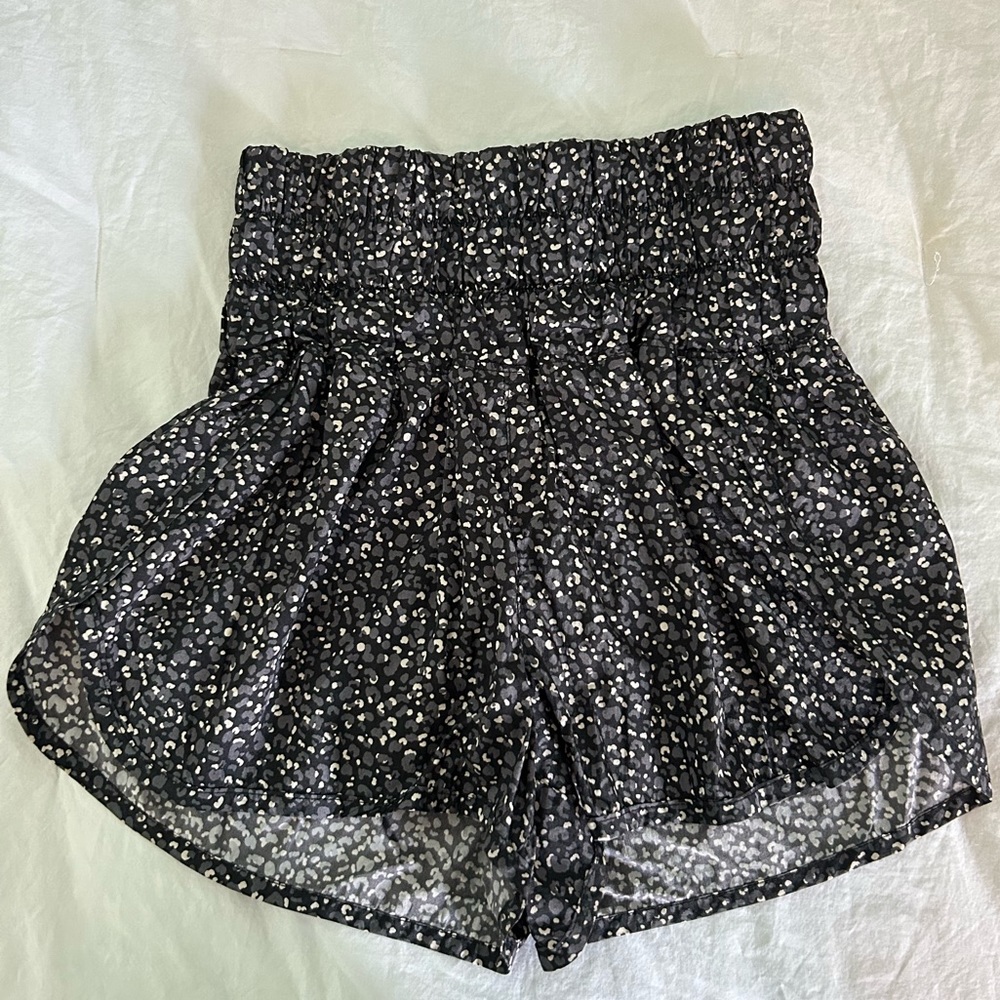 Free People Way Home shorts leopard print